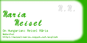 maria meisel business card